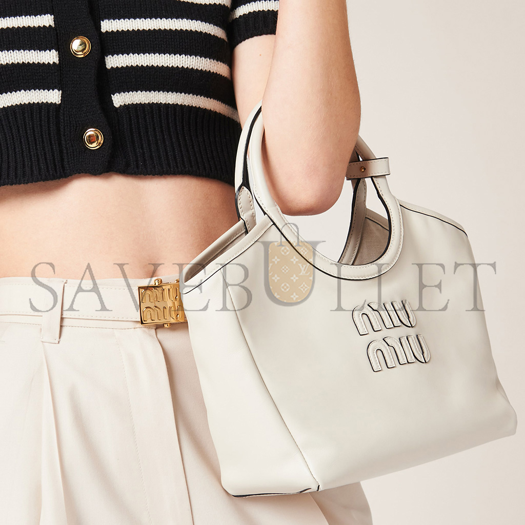 MIU MIU IVY LEATHER HANDBAG 5BA284 (23.5*22*12cm)